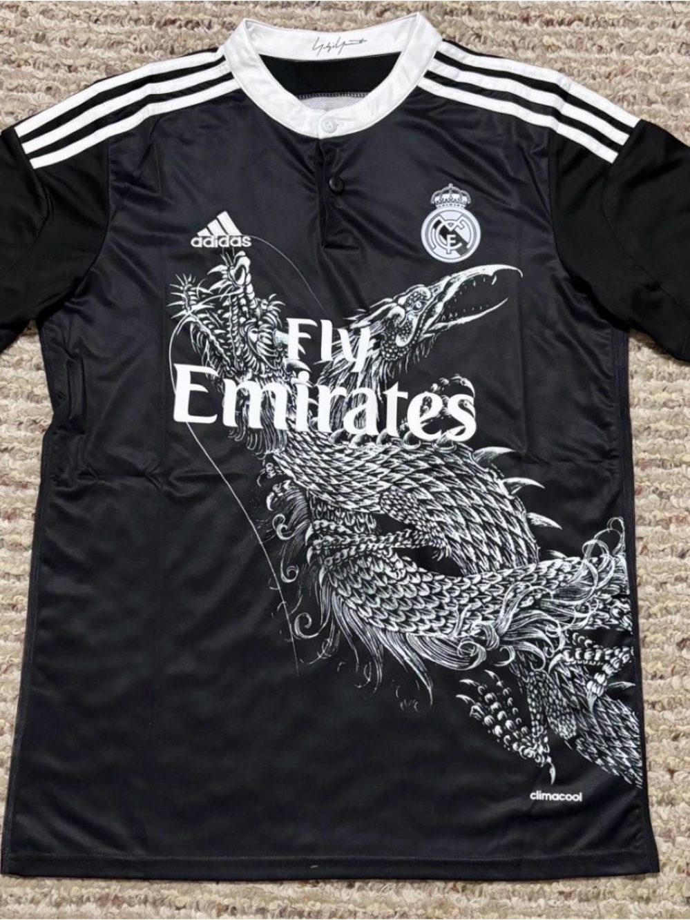 adidas Black and White Dragon Graphic Men's Jersey